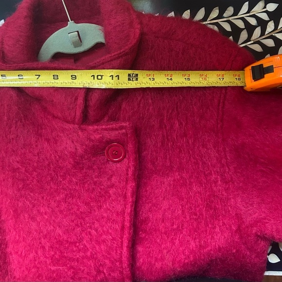 Vintage Paul Levy Fuchsia Pink Mohair Coat Bold Retro Maximalist Statement - Picture 7 of 9